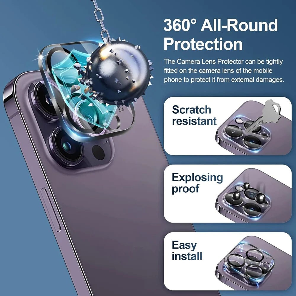 HD Tempered Glass & Camera Lens Protector for iPhone - Buy Online at Bargain Bay Australia