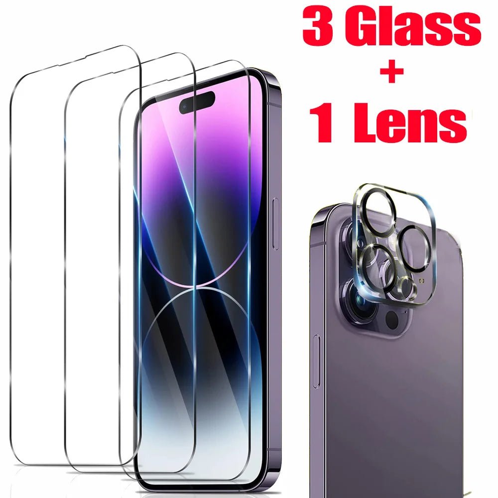 HD Tempered Glass & Camera Lens Protector for iPhone - Buy Online at Bargain Bay Australia