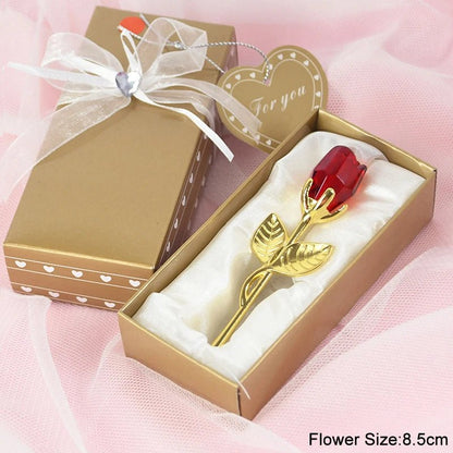 “I Love You” Crystal Bear with Rose Flowers – Valentine’s Day Gift - Buy Online at Bargain Bay Australia