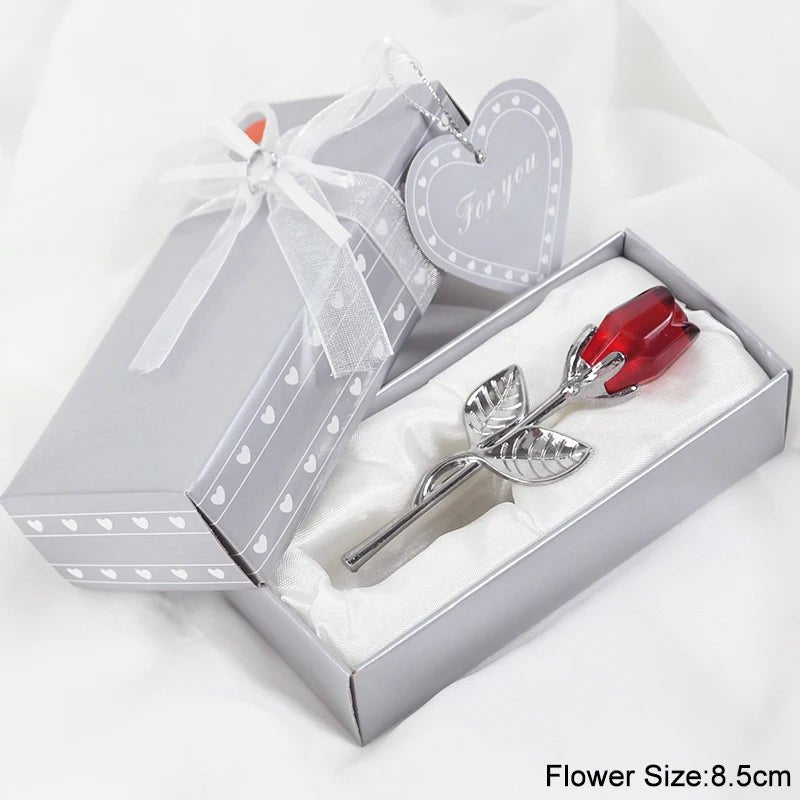“I Love You” Crystal Bear with Rose Flowers – Valentine’s Day Gift - Buy Online at Bargain Bay Australia