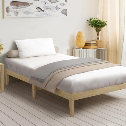 King Single Bed Frame Pine Wood Bed Base - Buy Online at Bargain Bay Australia