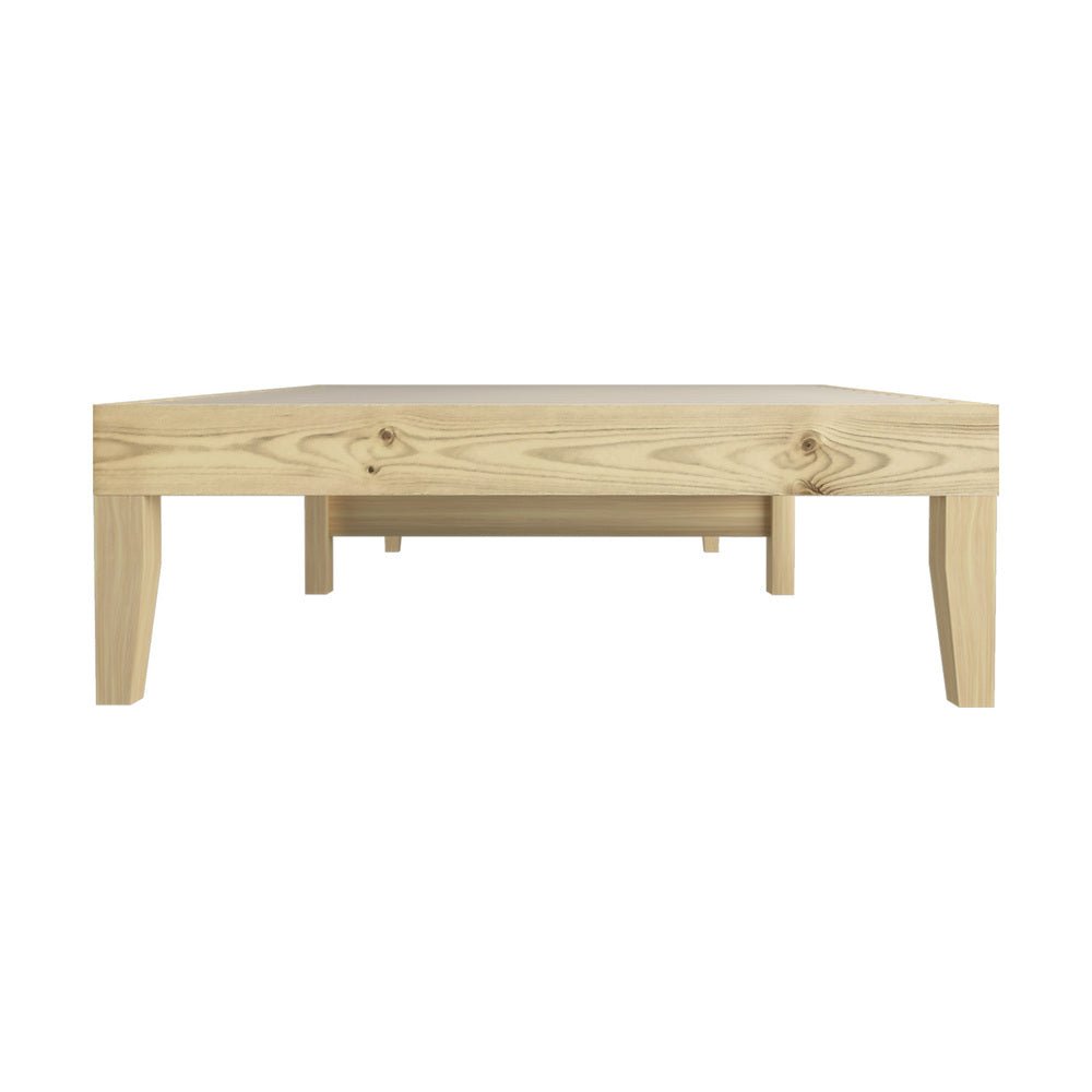 King Single Bed Frame Pine Wood Bed Base - Buy Online at Bargain Bay Australia
