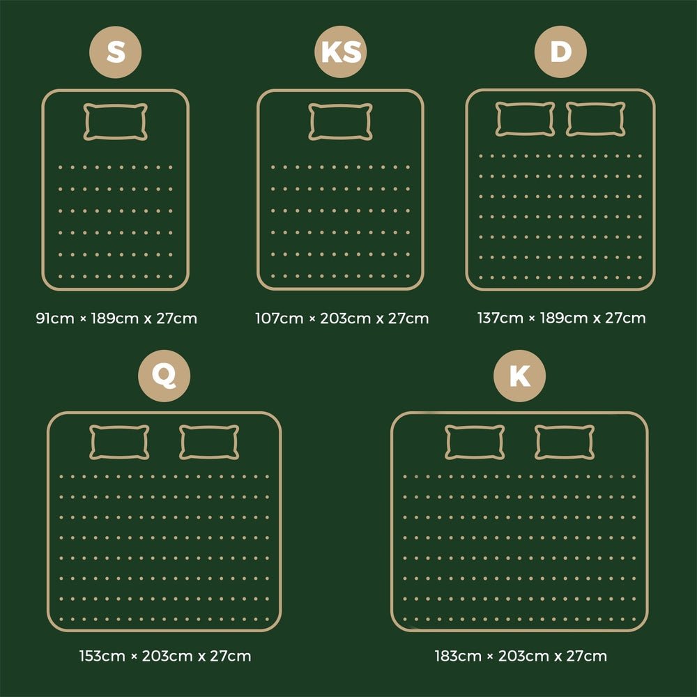 King Single Mattress Pocket Spring Top 27cm - Buy Online at Bargain Bay Australia