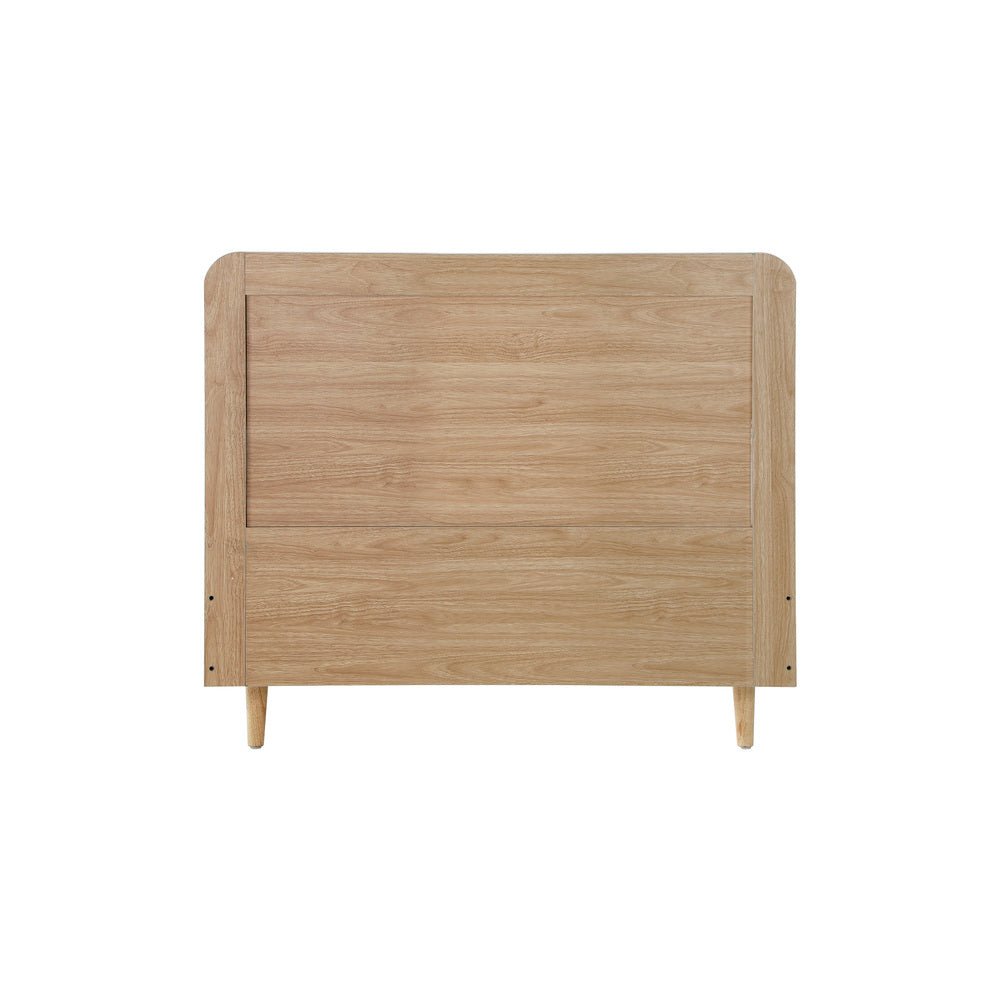 King Single Wooden Bed Frame with Rattan Headboard - Buy Online at Bargain Bay Australia