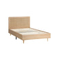 King Single Wooden Bed Frame with Rattan Headboard - Buy Online at Bargain Bay Australia