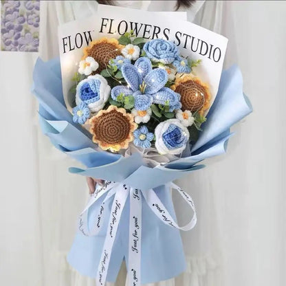 Knitted Flower Bouquet – Big Valentine’s & Anniversary Gift Bundle - Buy Online at Bargain Bay Australia