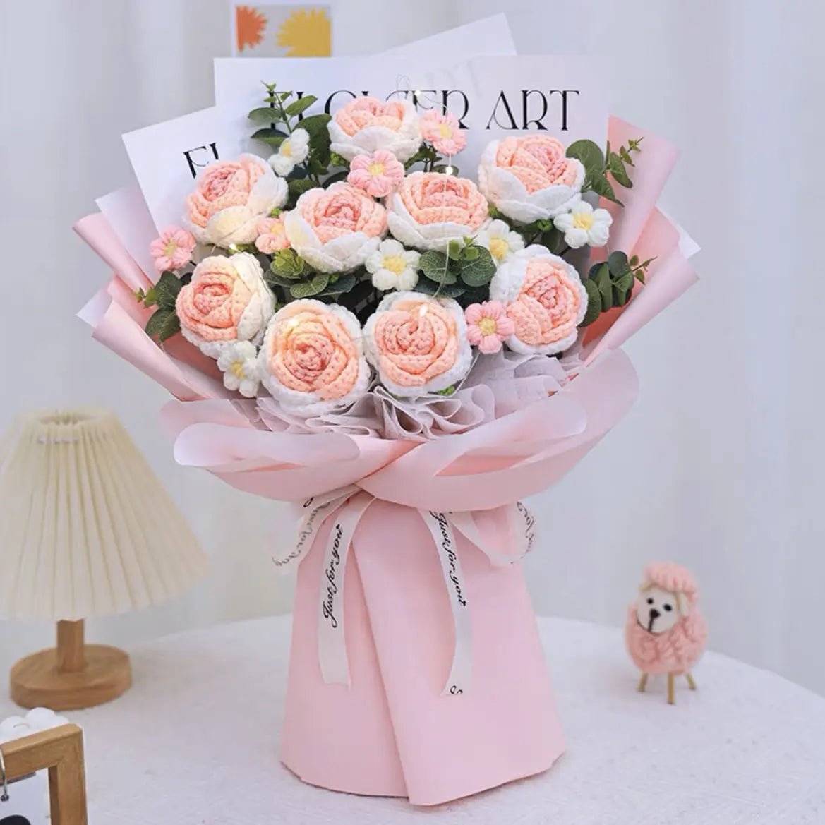 Knitted Flower Bouquet – Big Valentine’s & Anniversary Gift Bundle - Buy Online at Bargain Bay Australia