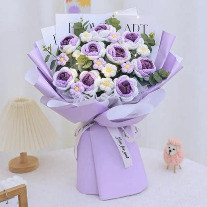 Knitted Flower Bouquet – Big Valentine’s & Anniversary Gift Bundle - Buy Online at Bargain Bay Australia