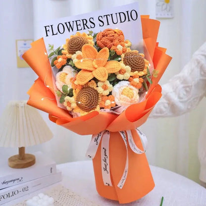 Knitted Flower Bouquet – Big Valentine’s & Anniversary Gift Bundle - Buy Online at Bargain Bay Australia