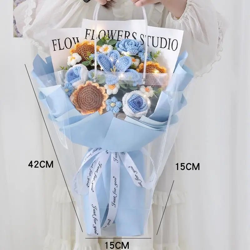 Knitted Flower Bouquet – Big Valentine’s & Anniversary Gift Bundle - Buy Online at Bargain Bay Australia