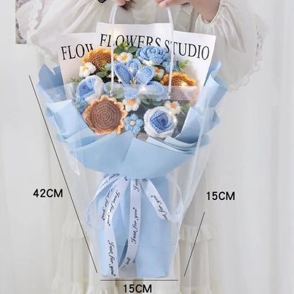 Knitted Flower Bouquet – Big Valentine’s & Anniversary Gift Bundle - Buy Online at Bargain Bay Australia