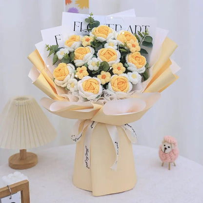 Knitted Flower Bouquet – Big Valentine’s & Anniversary Gift Bundle - Buy Online at Bargain Bay Australia