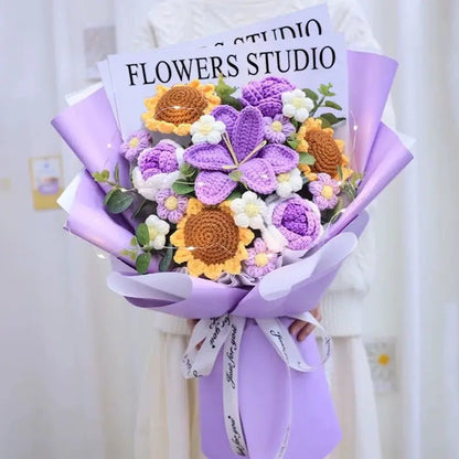 Knitted Flower Bouquet – Big Valentine’s & Anniversary Gift Bundle - Buy Online at Bargain Bay Australia