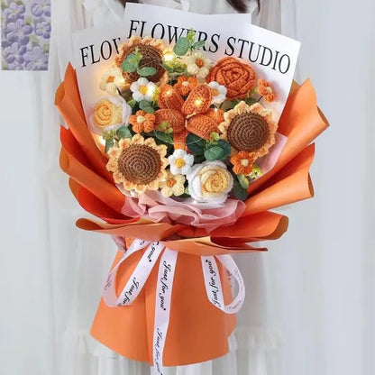 Knitted Flower Bouquet – Big Valentine’s & Anniversary Gift Bundle - Buy Online at Bargain Bay Australia