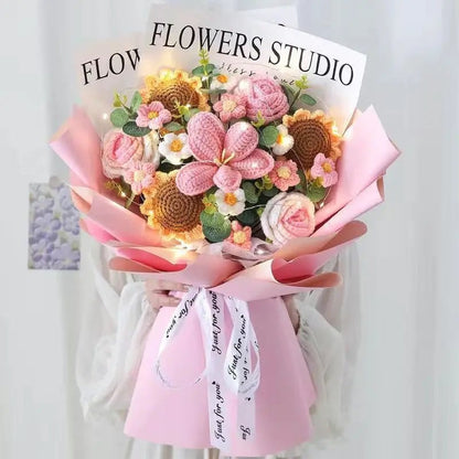 Knitted Flower Bouquet – Big Valentine’s & Anniversary Gift Bundle - Buy Online at Bargain Bay Australia