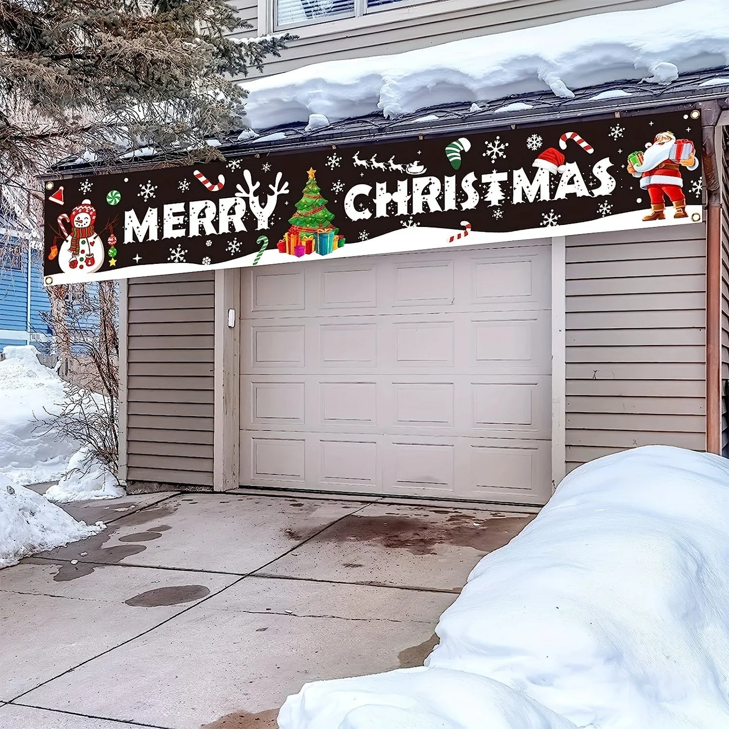 “Merry Christmas” Banner – Indoor & Outdoor Holiday Decoration
