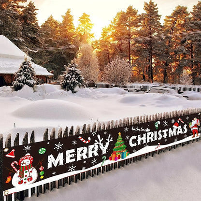“Merry Christmas” Banner – Indoor & Outdoor Holiday Decoration