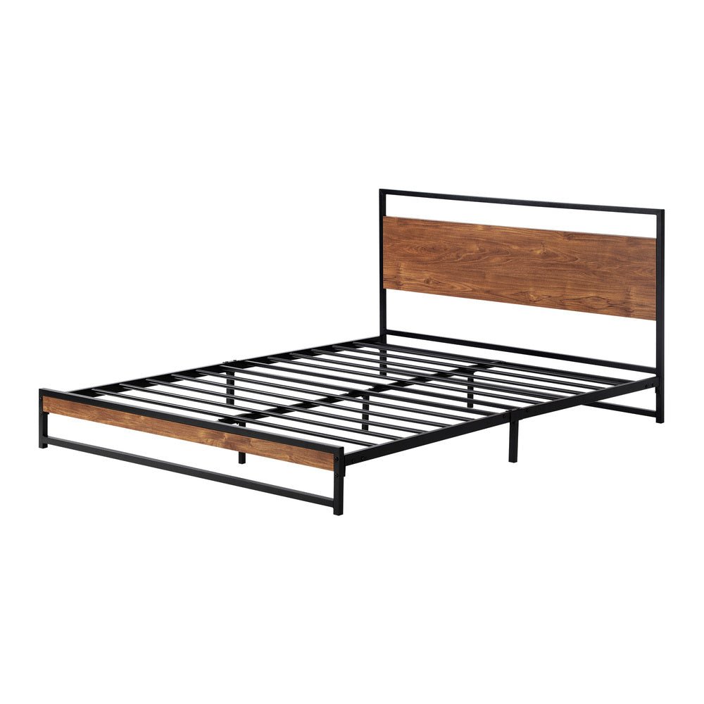 Metal Bed Frame Queen Size Wooden - Buy Online at Bargain Bay Australia