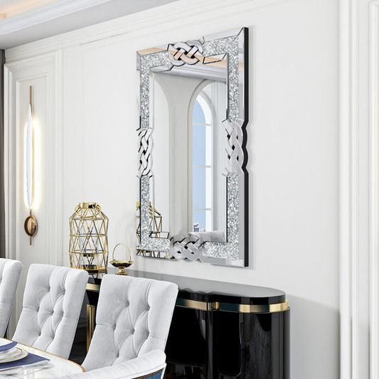 Modern Crystal Crush Diamond Mirror - Buy Online at Bargain Bay Australia