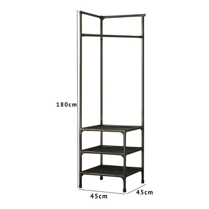 Multifunction Multi - Layer Floor Standing Corner Hanger Clothing Storage Shelf - Buy Online at Bargain Bay Australia