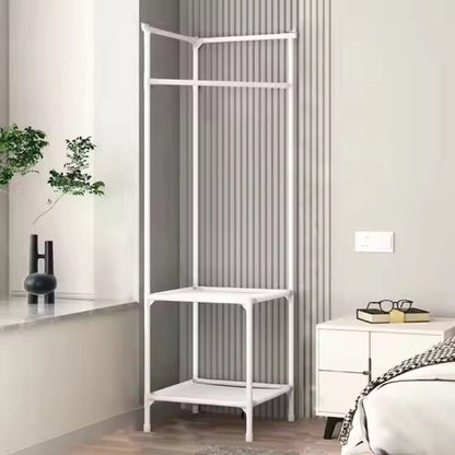 Multifunction Multi - Layer Floor Standing Corner Hanger Clothing Storage Shelf - Buy Online at Bargain Bay Australia
