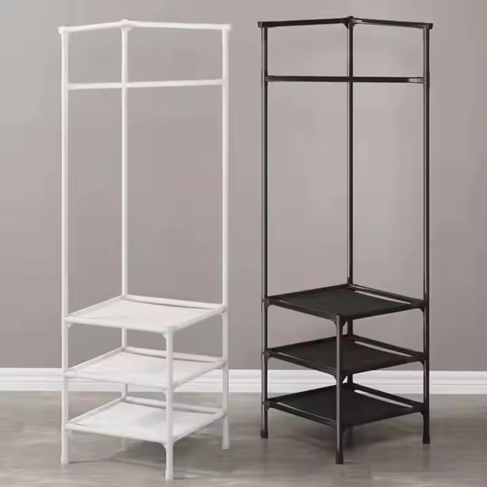Multifunction Multi - Layer Floor Standing Corner Hanger Clothing Storage Shelf - Buy Online at Bargain Bay Australia
