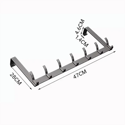 Over-the-Door Home Organizer Rack – Clothes, Coat, Hat & Towel Hanger