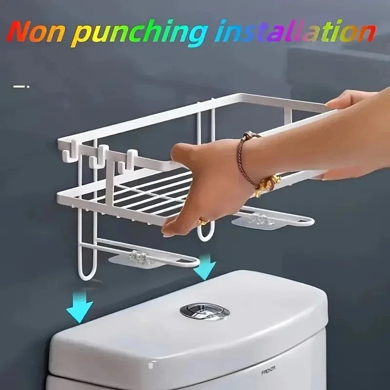 Over-the-Toilet Bathroom Storage Shelf – Organizer & Rack