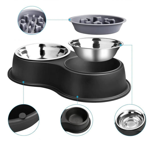 PETSWOL Dog Water And Food Bowls With Slow Feeder - Buy Online at Bargain Bay Australia