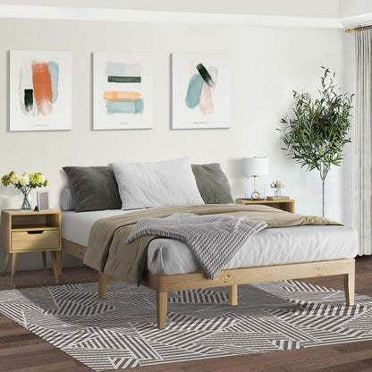 Pine Wood Double Size Bed Frame Bed Base - Buy Online at Bargain Bay Australia