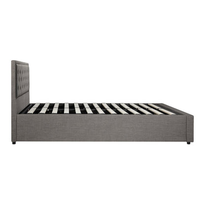 Queen Bed Frame with Gas Lift Storage Base Grey - Buy Online at Bargain Bay Australia