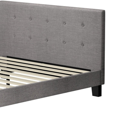 Queen Bed Frame Wooden Fabric Grey - Buy Online at Bargain Bay Australia