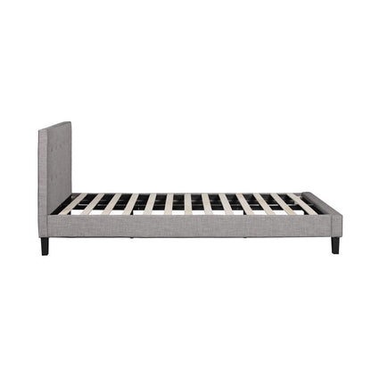 Queen Bed Frame Wooden Fabric Grey - Buy Online at Bargain Bay Australia