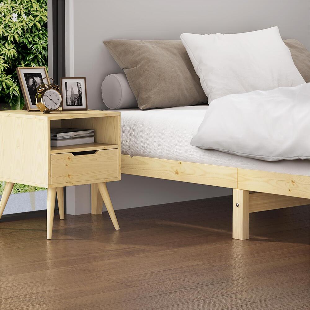 Queen Size Bed Frame Pine Wood Bed Base - Buy Online at Bargain Bay Australia