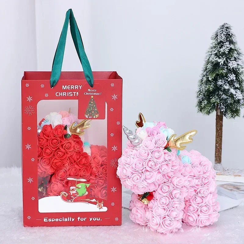Rose Teddy Bear – Artificial Rose Flower Gift - Buy Online at Bargain Bay Australia