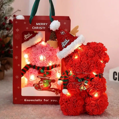 Rose Teddy Bear – Artificial Rose Flower Gift - Buy Online at Bargain Bay Australia