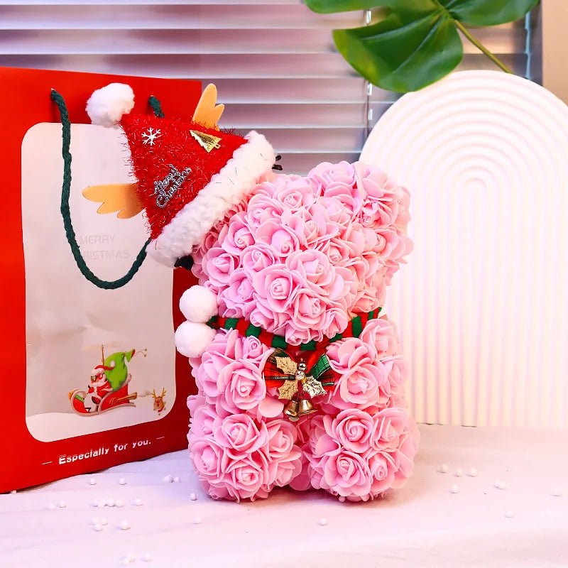 Rose Teddy Bear – Artificial Rose Flower Gift - Buy Online at Bargain Bay Australia