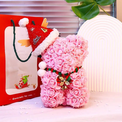 Rose Teddy Bear – Artificial Rose Flower Gift - Buy Online at Bargain Bay Australia