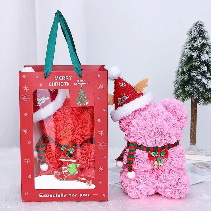 Rose Teddy Bear – Artificial Rose Flower Gift - Buy Online at Bargain Bay Australia