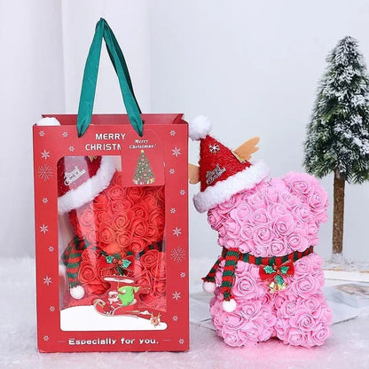 Rose Teddy Bear – Artificial Rose Flower Gift - Buy Online at Bargain Bay Australia