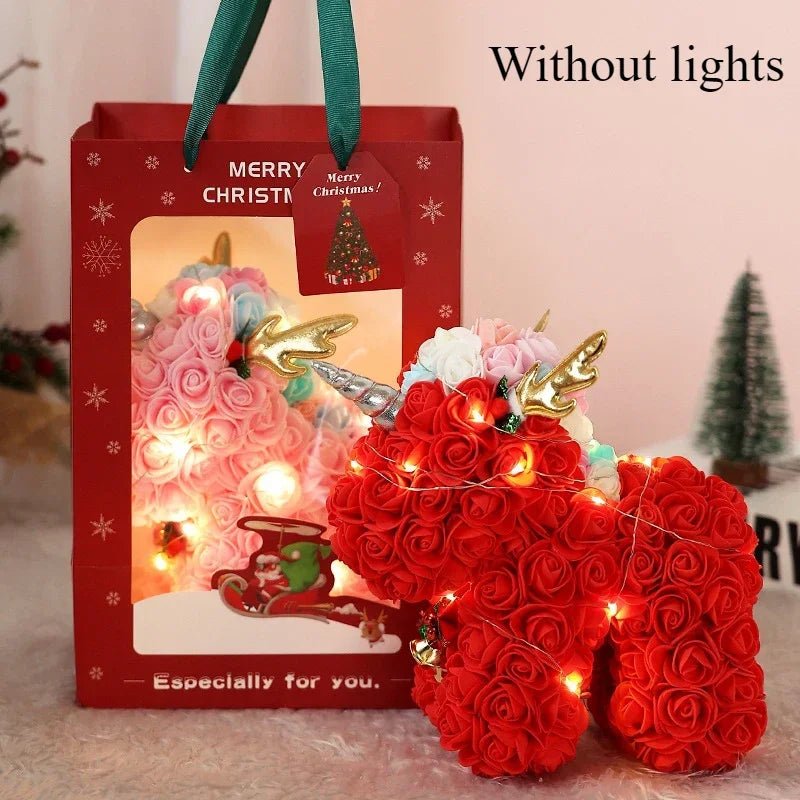 Rose Teddy Bear – Artificial Rose Flower Gift - Buy Online at Bargain Bay Australia