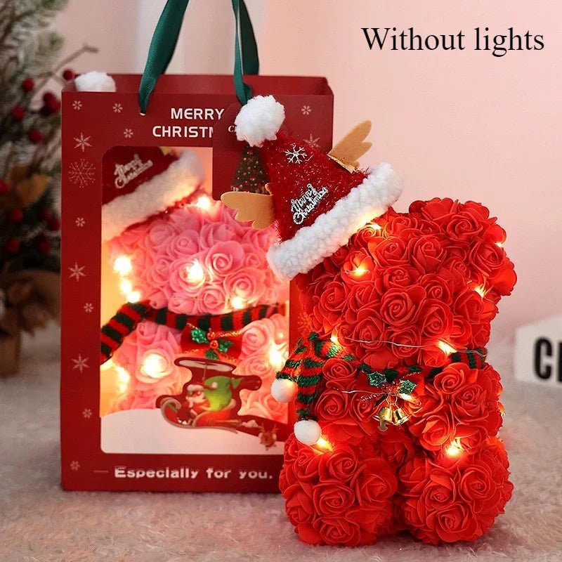 Rose Teddy Bear – Artificial Rose Flower Gift - Buy Online at Bargain Bay Australia