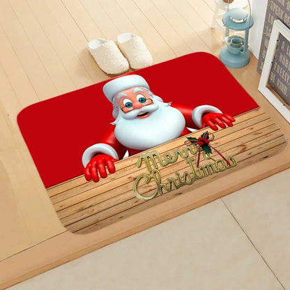 Santa Claus Christmas Door Mat – Outdoor Holiday Carpet