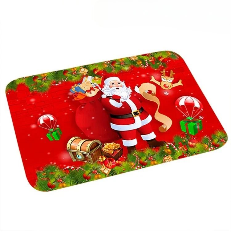 Santa Claus Christmas Door Mat – Outdoor Holiday Carpet