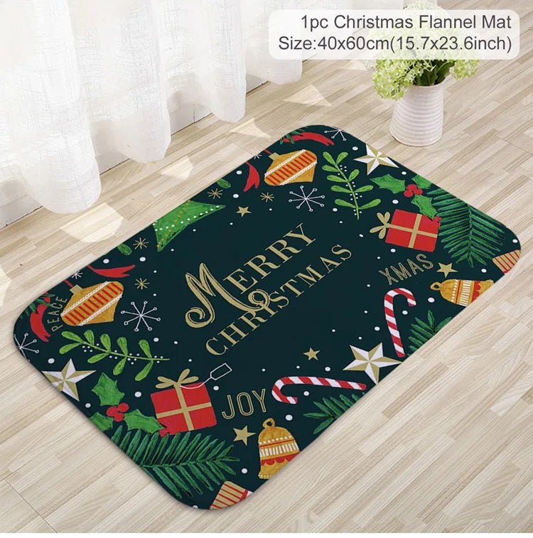 Santa Claus Christmas Door Mat – Outdoor Holiday Carpet