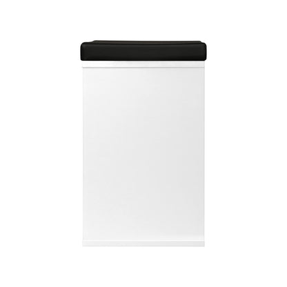 Shoe Bench with Leather Seat 105cm Black and White - Buy Online at Bargain Bay Australia