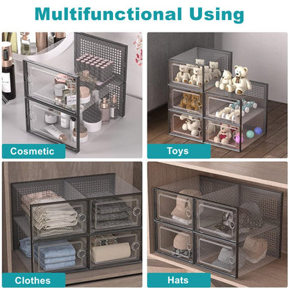 STORFEX 6/12 Pack Stackable Shoe Organizers Storage Boxes - Buy Online at Bargain Bay Australia