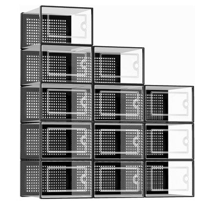 STORFEX 6/12 Pack Stackable Shoe Organizers Storage Boxes - Buy Online at Bargain Bay Australia