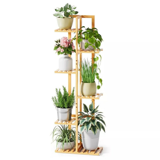 Tall Bamboo Plant Stand Corner Flower Display Rack for Indoor Outdoor - Buy Online at Bargain Bay Australia