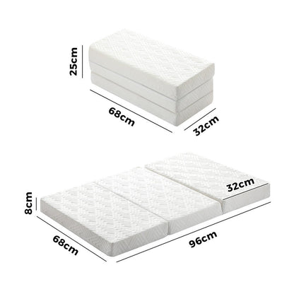 White 3 - Fold Foldable Foam Mattress - Buy Online at Bargain Bay Australia